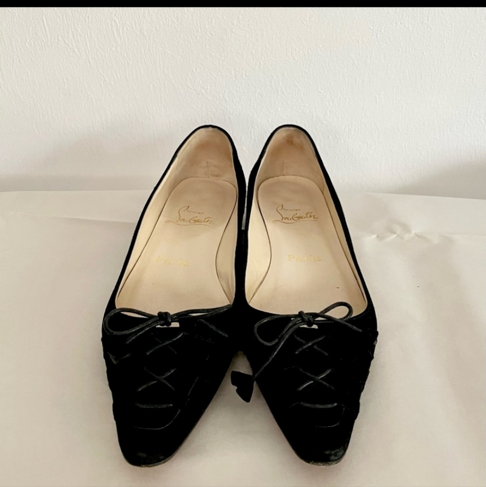 Christian Louboutin Suede Flats, 37 1/2